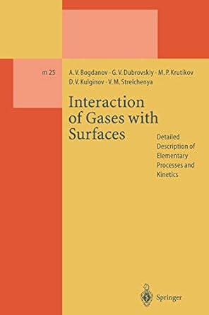 interaction of gases with surfaces detailed description of elementary processes and kinetics 1st edition