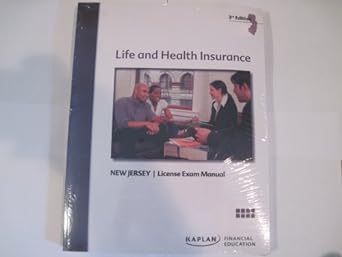 new jersey life accident and health insurance license exam manual 3rd edition kaplan financial 1427752761,