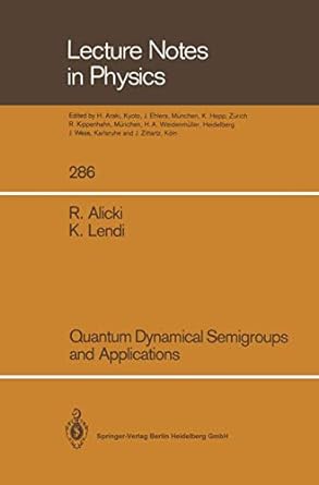 quantum dynamical semigroups and applications 1st edition hansjorg donnerberg 3662147416, 978-3662147412