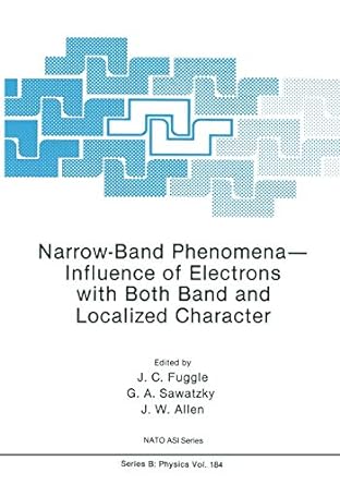 narrow band phenomena influence of electrons with both band and localized character 1st edition j c fuggle ,g