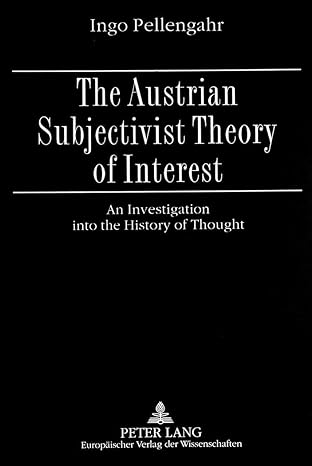 the austrian subjectivist theory of interest an investigation into the history of thought new edition ingo