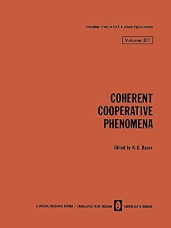 coherent cooperative phenomena 1978th edition n g basov 1475700571, 978-1475700572