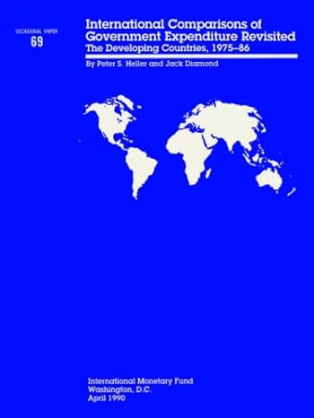 international comparisons of government expenditure revisited the developing countries 1975 86 1st edition