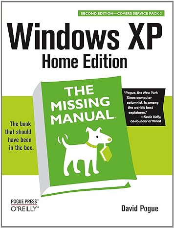 windows xp the missing manual 2nd home edition david pogue 059600897x, 978-0596008970