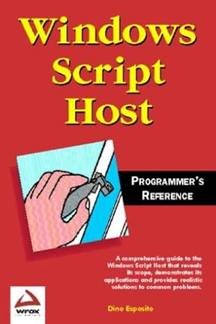 windows script host programmers reference 1st edition dino esposito 1861002653, 978-1861002655