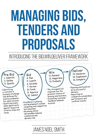 managing bids tenders and proposals introducing the bid win deliver framework 1st edition james noel smith