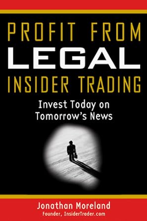 profit from legal insider trading 1st edition jonathan moreland 0793127238, 978-0793127238