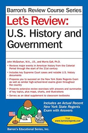 lets review u.s. history and government 1st edition john mcgeehan m.a. j.d. ,eugene v. resnick m.a. ,morris