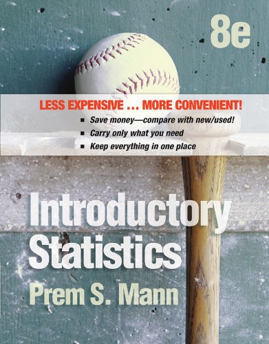 introductory statistics 8th edition mann, prem s. 1118172248, 9781118172247