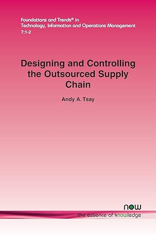 designing and controlling the outsourced supply chain in technology information and ope 1st edition andy a