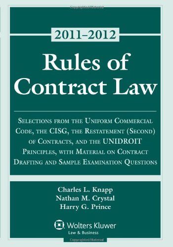rules of contract law 2011th edition charles l. knapp, nathan m. crystal, harry g. prince 0735508089,