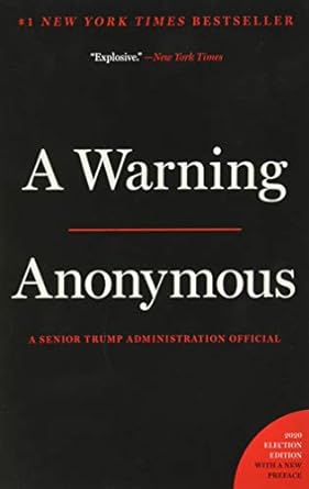 a warning 1st edition anonymous 1538719495, 978-1538719497