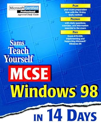 sams teach yourself mcse windows 98 in 14 days 1st edition marcus w barton 0672313391, 978-0672313394