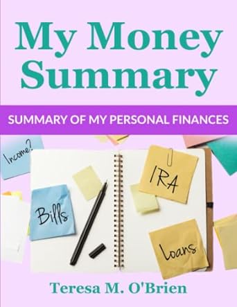 My Money Summary Summary Of My Personal Finances