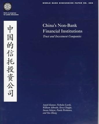 china s non bank financial institutions trust and investment companies 1st edition nicholas lardy ,william