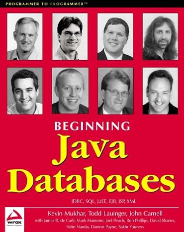 Beginning Java Databases Jdbc Sql J2ee Ejb Jsp Xml