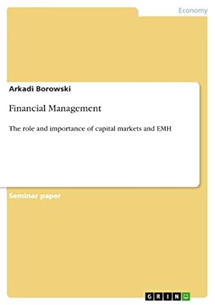 financial management the role and importance of capital markets and emh 1st edition arkadi borowski