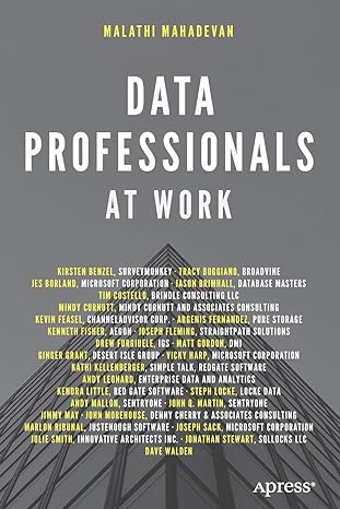 data professionals at work 1st edition malathi mahadevan 1484239660, 978-1484239667