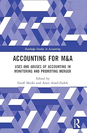accounting for manda uses and abuses of accounting in monitoring and promoting merger 1st edition amir