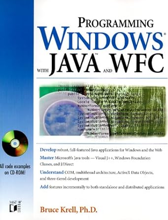 programming windows with java and wfc 1st edition bruce e krell 0764532723, 978-0764532726