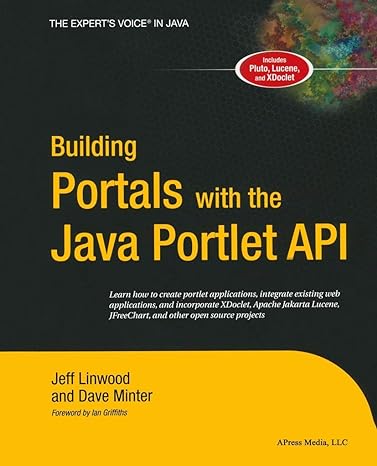 building portals with the java portlet api 1st edition dave minter ,jeff linwood 1590592840, 978-1590592847