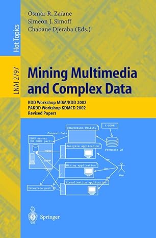 mining multimedia and complex data kdd workshop mdm/kdd 2002 pakdd workshop kdmcd 2002 revised papers 2003rd