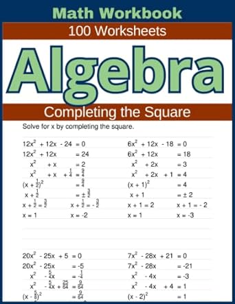 algebra completing the square 1st edition lindsay atkins 979-8394928956