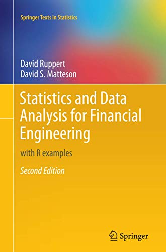 statistics and data analysis for financial engineering with r examples 1st edition david ruppert , david s