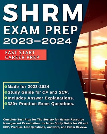 shrm exam prep 2023 2024 fast start career prep 1st edition shane smith 108819365x, 978-1088193655
