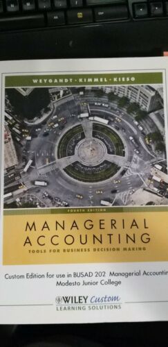 managerial accounting 1st edition weygandt 9780470569092