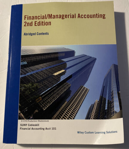 financial/managerial accounting 2nd edition donald e. kieso, jerry j. weygandt, paul d. kimmel