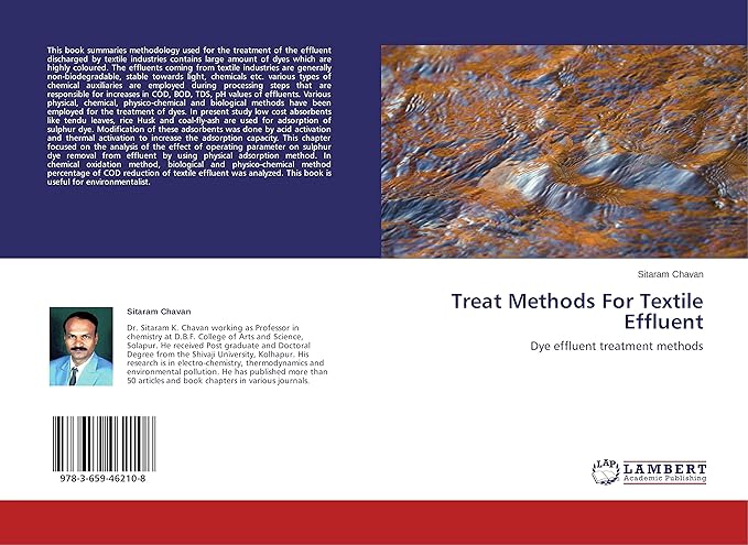 treat methods for textile effluent dye effluent treatment methods 1st edition sitaram chavan 3659462101,