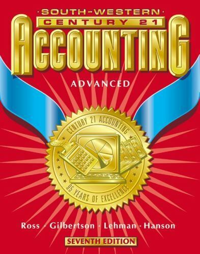 accounting 7th edition gilbertson, hanson, lehman, melanie h. ross 0538677465, 9780538677462