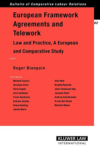 european framework agreements and telework law and practice 1st edition michele colucci , roger blanpain