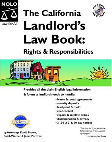 the california landlords law book rights and responsibilities 11th edition david wayne brown 141330141x,