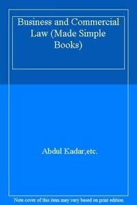 business and commercial law 3rd edition abdul kadar 0750602139, 9780750602136