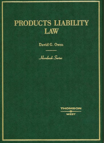 products liability law hornbook 1st edition david g owen 0314211756, 9780314211750