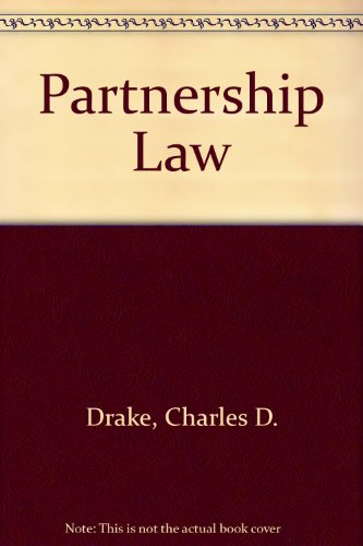 law of partnership 1st edition charles dominic drake 0421158808, 9780421158801