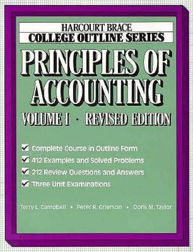 principles of accounting volume 1 2nd edition terry l. campbell 9780156016513, 0156016516