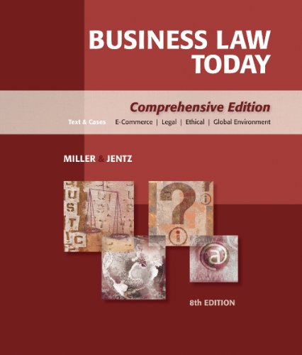 business law today comprehensive edition 8th edition roger leroy miller , gaylord a jentz 0324782632,