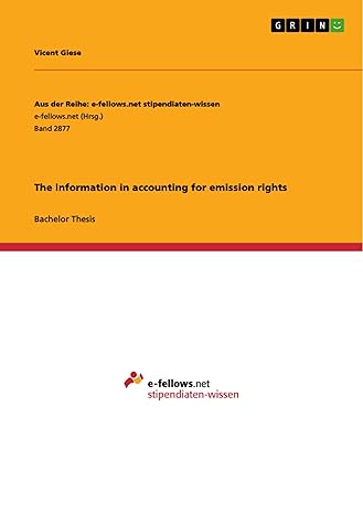 the information in accounting for emission rights 1st edition vicent giese 3668829888, 978-3668829886