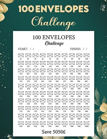 100 envelopes saving challenge easy and fun way to save 5 050  yousevich b0cfzc8pj9