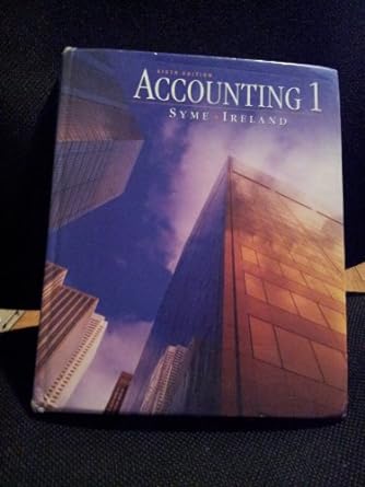 accounting 1 6th edition george syme ,tim ireland 013092332x, 978-0130923325