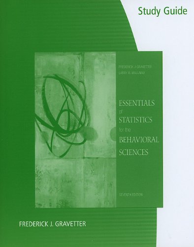 essentials of statistics for the behavioral sciences 7th edition frederick j gravetter , larry b wallnau