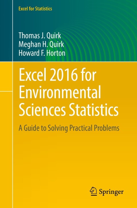excel 2016 for environmental sciences statistics a guide to solving practical problems 1st edition thomas j
