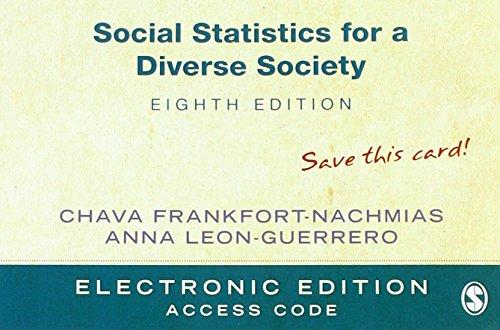 social statistics for a diverse society 8th edition chava frankfort nachmias 1544326238, 9781544326238