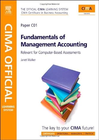 cima official learning system fundamentals of management accounting 4th edition janet walker 1856177920,
