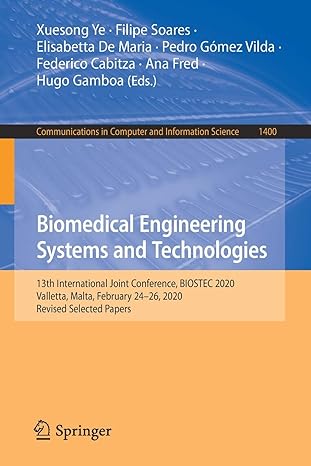 biomedical engineering systems and technologies 13th international joint conference biostec 2020 valletta