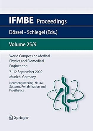 world congress on medical physics and biomedical engineering 1st edition olaf dossel ,wolfgang c. schlegel