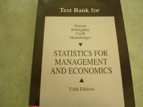 statistics management economics 5th edition watson billingsley 0205140971, 9780205140978